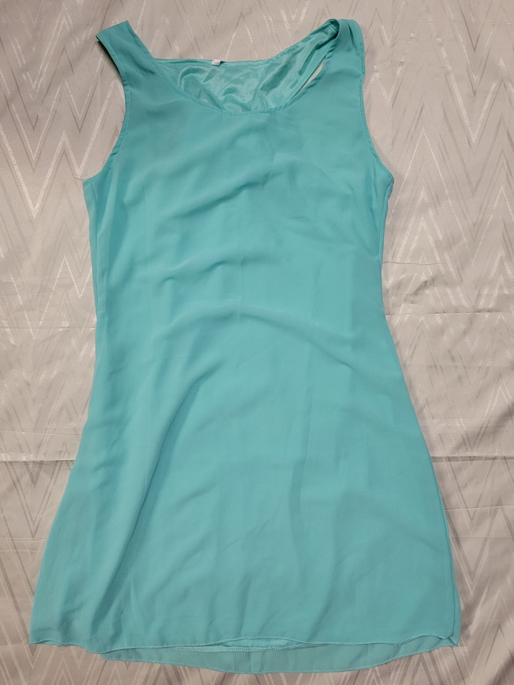 Mint Green Women's Slip Dress - Sleeveless Lining